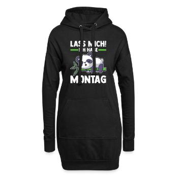 Pandabär Lass Mich Ich Habe Montag - Hoodie-Kleid - Schwarz - Vorne