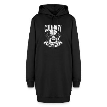 Gangster culinaire Drôle Chef Chef Skull Chef - Sweat-shirt à capuche long Femme - noir - Devant