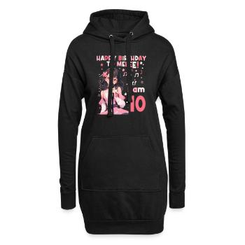 Anime Mandga K-Pop KPop Mädchen 10. Geburtstag - Hoodie-Kleid - Schwarz - Vorne