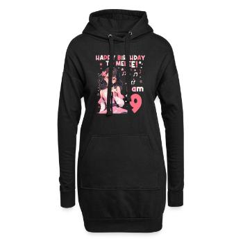 Anime Mandga K-Pop KPop Mädchen 9. Geburtstag - Hoodie-Kleid - Schwarz - Vorne