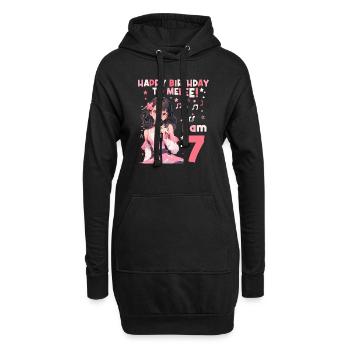 Anime Mandga K-Pop KPop Mädchen 7. Geburtstag - Hoodie-Kleid - Schwarz - Vorne