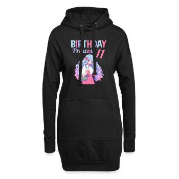 Anime Mandga Boba Bubble Tea 11ème anniversaire - Sweat-shirt à capuche long Femme - noir - Devant