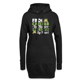 Crapaud Herpétologiste Amphibien Cool Frog Catcher Par - Sweat-shirt à capuche long Femme - noir - Devant