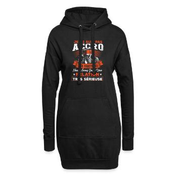 Drôle Conducteur Camion Fermier Cadeau - Sweat-shirt à capuche long Femme - noir - Devant