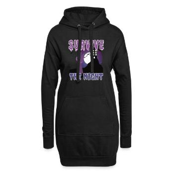 "Überlebe die Nacht", Das Erwachen der Zombies - Hoodie-Kleid - Schwarz - Vorne