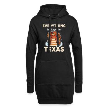 Pfannkuchen in Texas Design für stolze Texaner - Hoodie-Kleid - Schwarz - Vorne