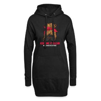 Aide domestique, femme de ménage, femme de ménage - Sweat-shirt à capuche long Femme - noir - Devant