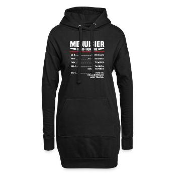 Charpentier Menuisier Humour Cadeau - Sweat-shirt à capuche long Femme - noir - Devant