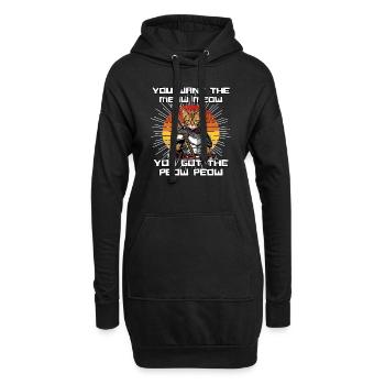 Katzen Katze Katzenshirt Katze Geschenkidee kitten - Hoodie-Kleid - Schwarz - Vorne