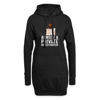 almost a private investigator Design - Hoodie Dress - black - Front