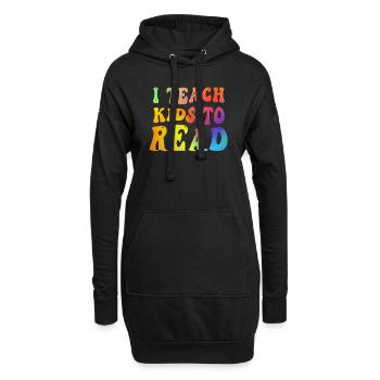 J’apprends aux enfants à lire les professeurs de sciences Lecture - Sweat-shirt à capuche long Femme - noir - Devant