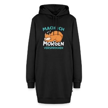 Mach Ich Morgen Versprochen Eichhörnchen - Hoodie-Kleid - Schwarz - Vorne