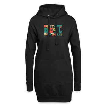 Don't Be Irrational Retro Vintage Symbol Pi Day - Hoodie-Kleid - Schwarz - Vorne