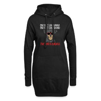Chiweenie Chien - Sweat-shirt à capuche long Femme - noir - Devant