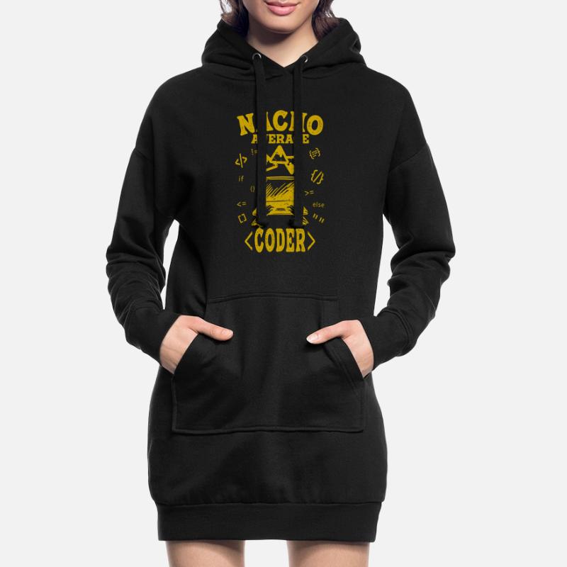 Programmierer Codierung Lustig Nacho Durchschnittlicher Hacker Computer Hoodie-Kleid