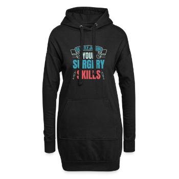 Silently Judging Your Surgery Skills Anesthetist - Hoodie-Kleid - Schwarz - Vorne