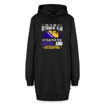 Bosnie-Herzégovine Drapeau Bosnie - Sweat-shirt à capuche long Femme - noir - Devant