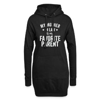 Meine Schwiegermutter ist meine Lieblingsmutter - Hoodie-Kleid - Schwarz - Vorne