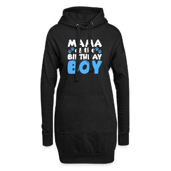 Maman De L’Anniversaire Garçon Chien Anniversaire - Sweat-shirt à capuche long Femme - noir - Devant