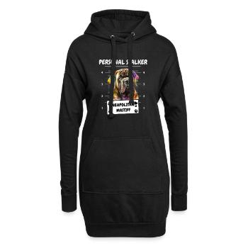 Petit drôle de harceleur napolitain Mastiff - Sweat-shirt à capuche long Femme - noir - Devant