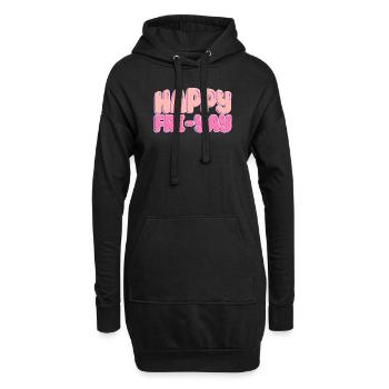 Happy Fri Yay Weekend Party Temps libre - Sweat-shirt à capuche long Femme - noir - Devant