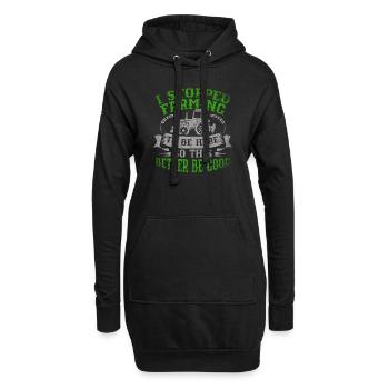 J’ai arrêté l’agriculture pour être ici - Sweat-shirt à capuche long Femme - noir - Devant