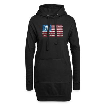 Juillet 4 Pi Day American Flag Mathematics USA - Sweat-shirt à capuche long Femme - noir - Devant