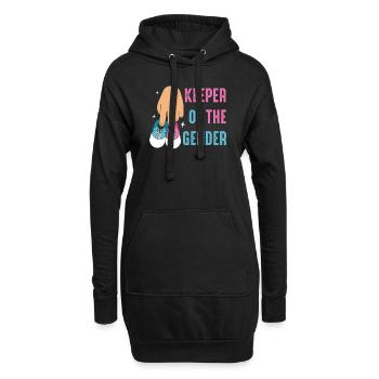 Hüter des Geschlechts - Hoodie-Kleid - Schwarz - Vorne