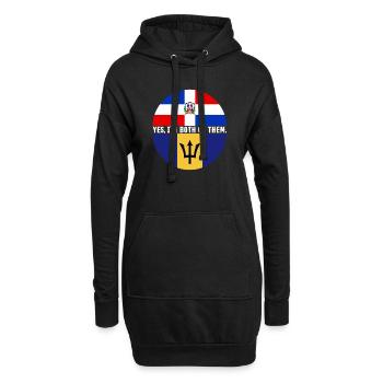 Drapeau de la Barbade Bayan barbadien - Sweat-shirt à capuche long Femme - noir - Devant