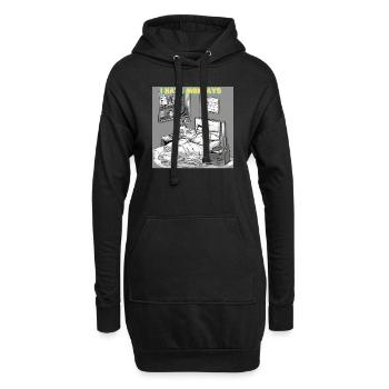 Gâche du matin ou lève-tard? - Sweat-shirt à capuche long Femme - noir - Devant