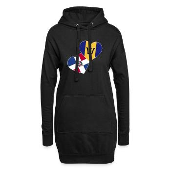 Drapeau de la Barbade Bayan barbadien - Sweat-shirt à capuche long Femme - noir - Devant