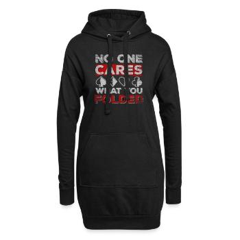 No One Cares What You Folded Poker - Hoodie Dress - black - Front