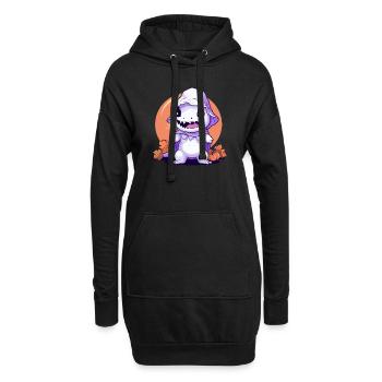 Ghost Dinosaur Halloween Kawaii Gift - Hoodie Dress - black - Front