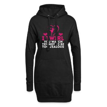 Baton Twirling Girl Twirler Majorette - Hoodie-Kleid - Schwarz - Vorne