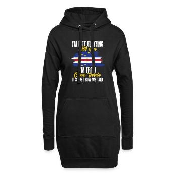 Kap Verde Flagge Cabo Verde Flagge - Hoodie-Kleid - Schwarz - Vorne