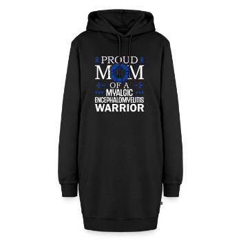 Stolze Mama Eines Myalgische - Hoodie-Kleid - Schwarz - Vorne