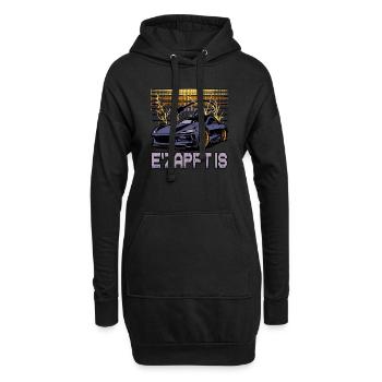 Lustiger Elektrofahrzeug-Witz E'Zapft is - Hoodie-Kleid - Schwarz - Vorne