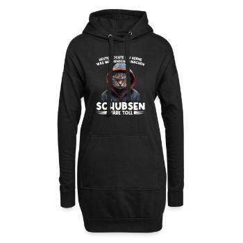 Gerne was mit Menschen machen schubsen wäre toll - Hoodie-Kleid - Schwarz - Vorne