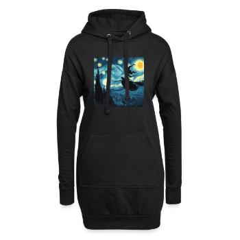 Halloween Witch Starry Night - Hoodie Dress - black - Front