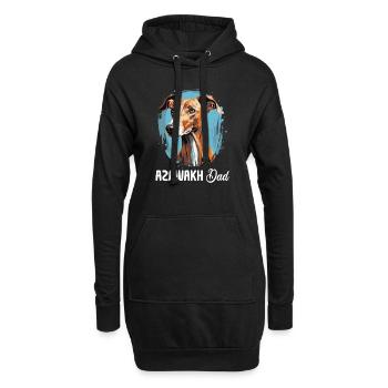 Chien Azawakh - Sweat-shirt à capuche long Femme - noir - Devant