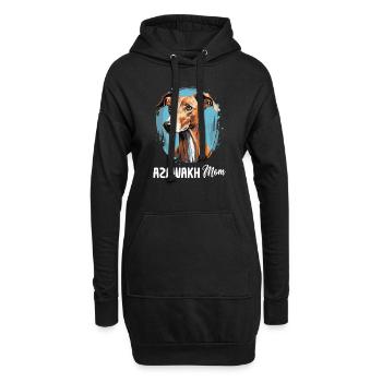 Chien Azawakh - Sweat-shirt à capuche long Femme - noir - Devant