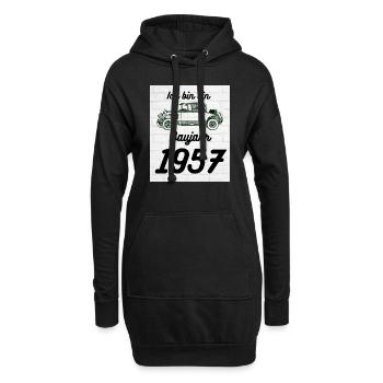 Oldtimer 1957 - Hoodie-Kleid - Schwarz - Vorne