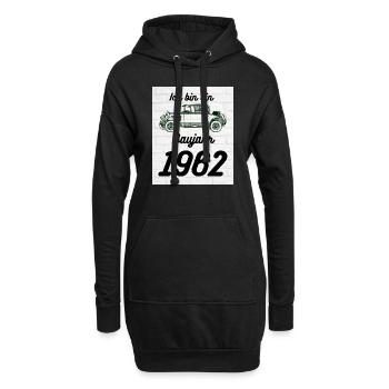 Oldtimer 1962 - Hoodie-Kleid - Schwarz - Vorne