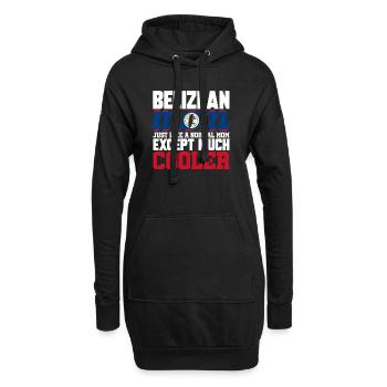 Belize Flagge Belizer - Hoodie-Kleid - Schwarz - Vorne