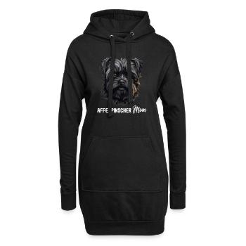 Chien Affenpinscher - Sweat-shirt à capuche long Femme - noir - Devant