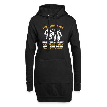 Ich Glaube Mir Nicht - Wenn Ich Sage Nur ein Bier - Hoodie-Kleid - Schwarz - Vorne