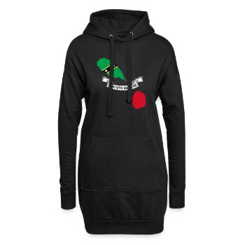 St. Kitts und Nevis Flagge - Hoodie-Kleid - Schwarz - Vorne