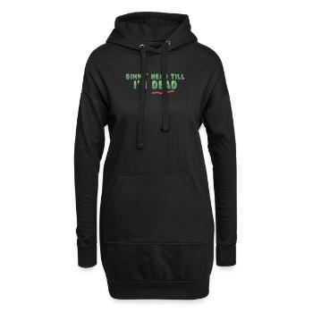 Gimme Head Till I'm Dead 80er Jahre Liebhaber - Hoodie-Kleid - Schwarz - Vorne