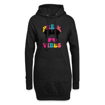 Pre-K Vibes Kindergarten Team Retro 1. Tag - Hoodie-Kleid - Schwarz - Vorne