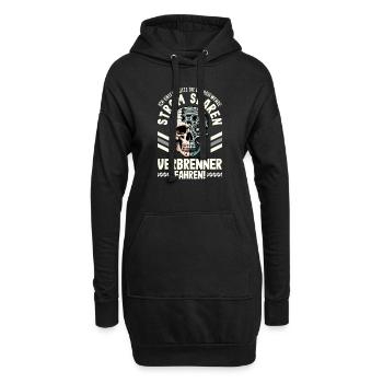 Energiewende Strom Sparen Verbrenner Fahren - Hoodie-Kleid - Schwarz - Vorne